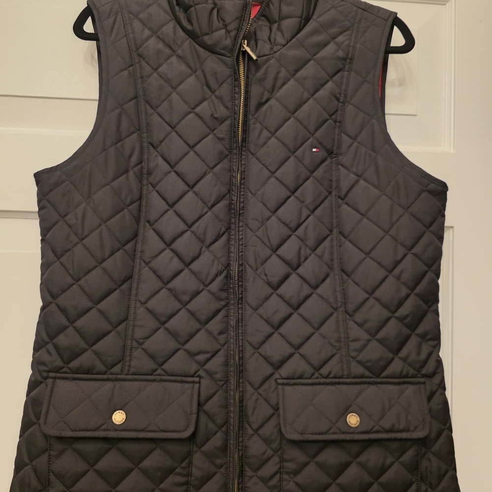 Tommy Hilfiger Quilted Black Sleeveless Vest
